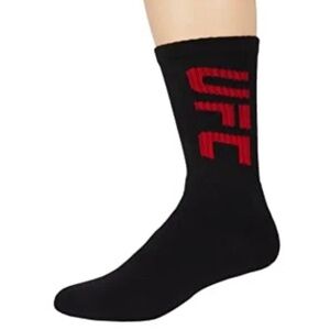 UFC Men’s Crew Socks Black/Red One Size 3 pair pack NWT